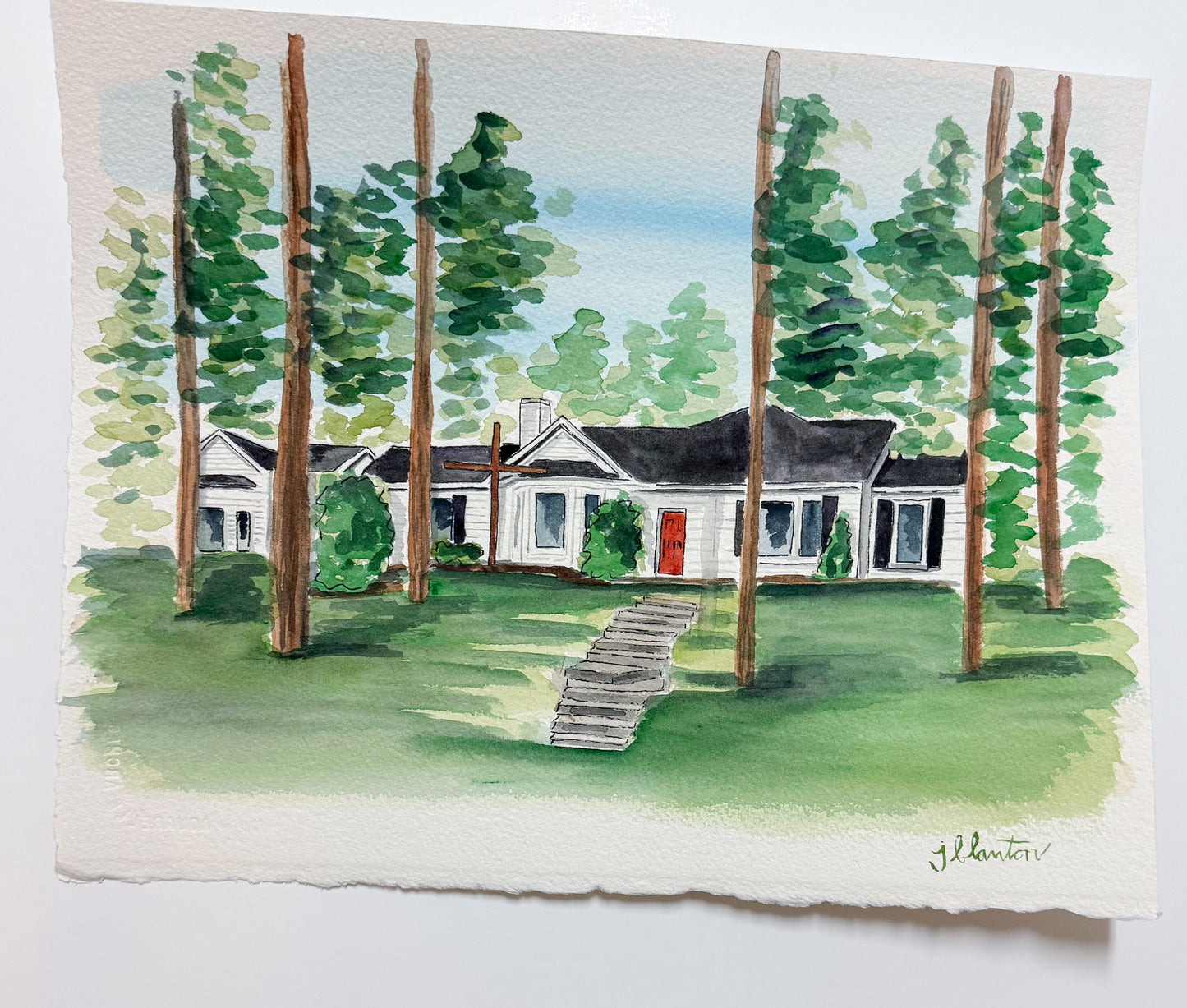 Custom Watercolor House Portrait