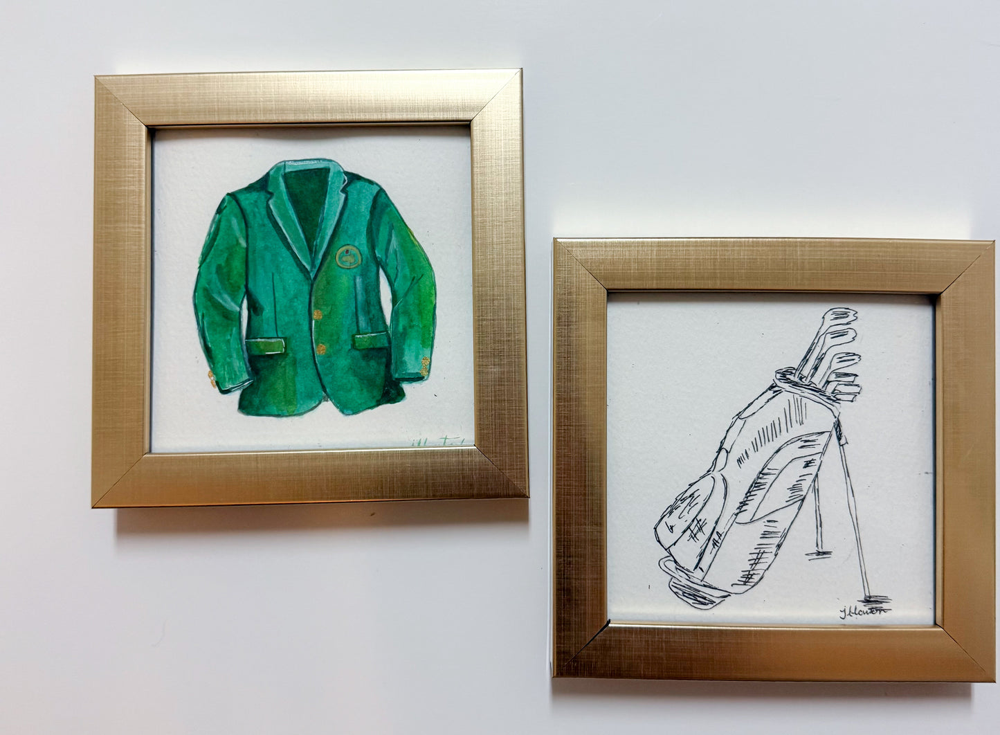 Golf Bag - Original Ink Drawing