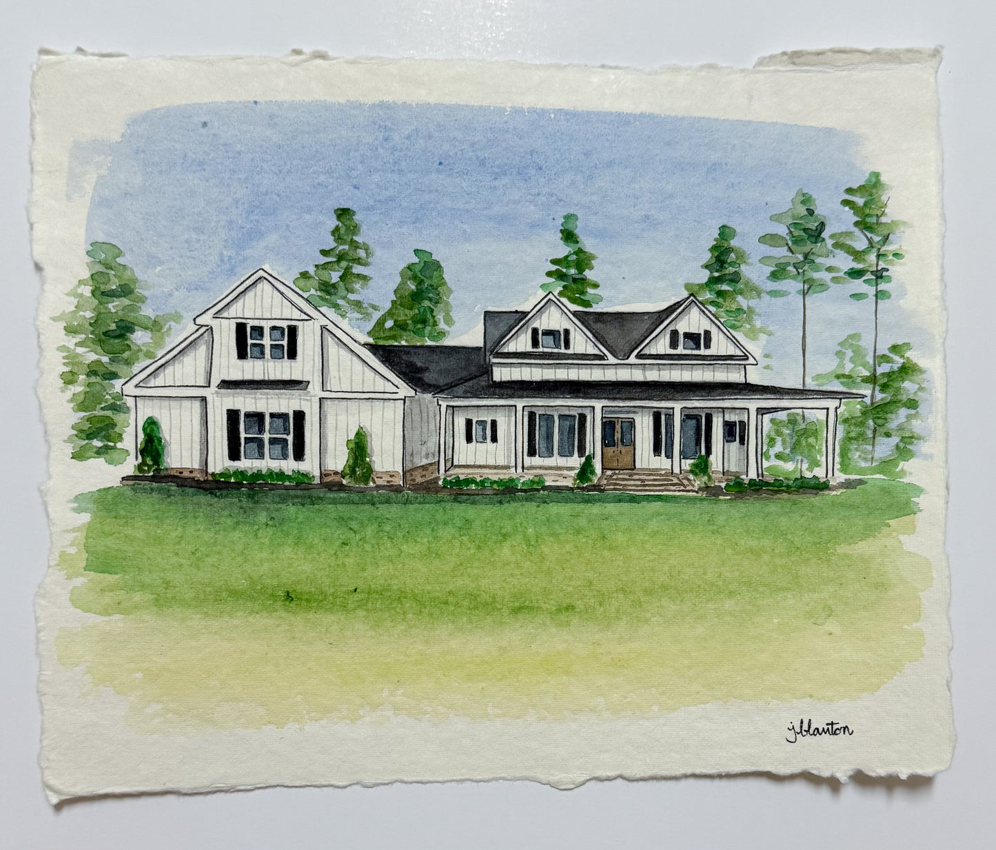 Custom Watercolor House Portrait