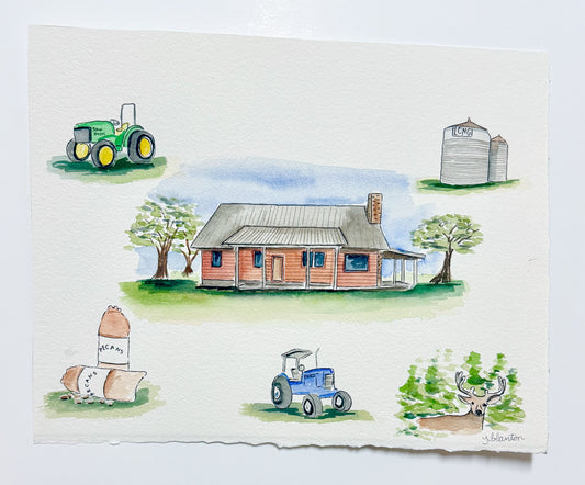 Custom Watercolor Collage