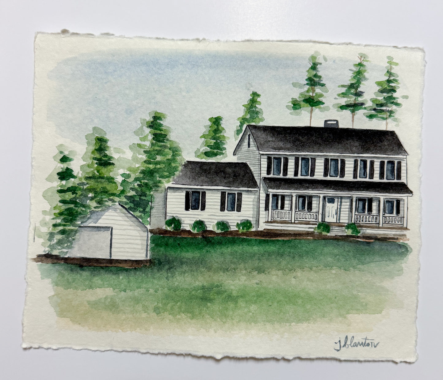 Custom Watercolor House Portrait
