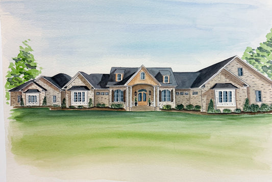 Custom Watercolor House Portrait