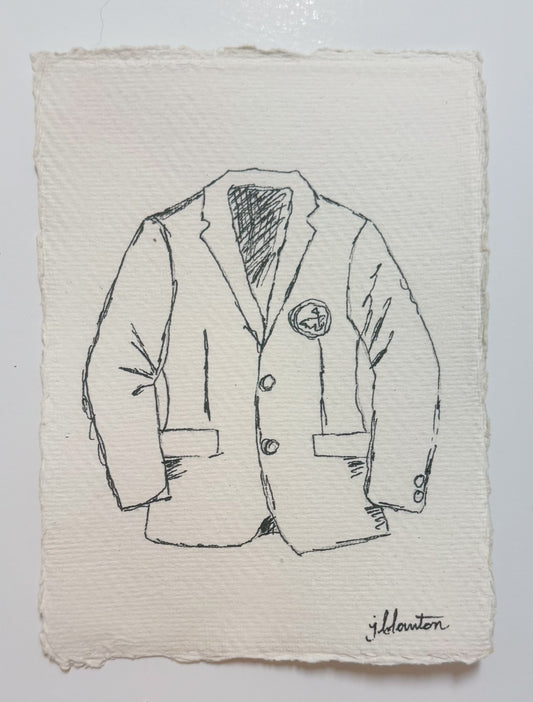 Masters Green Jacket - Original Pen Sketch