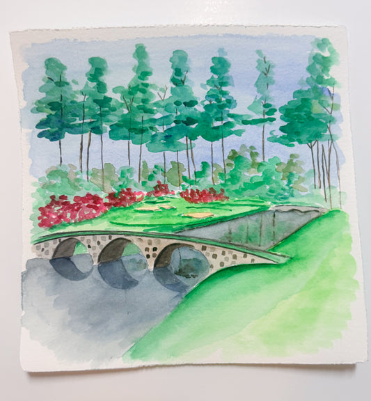 Amen Corner at Augusta National - Original Watercolor